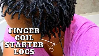 How to do finger coils starter locs yourself‼️Start Your OWN loc journey✨