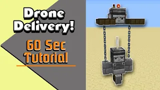 Drone Delivery!!  60 Sec Tutorial | Minecraft #Shorts