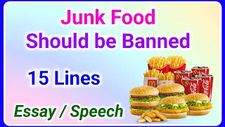 Junk food essay // Junk food should be banned essay in english// unhealthy food essay