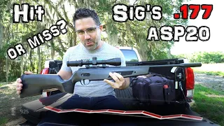 Sig Sauer ASP 20 .177 Air Rifle (Review) + 25 & 50 Yard Accuracy TEST - Break Barrel Pellet Rifle