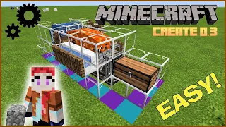 Minecraft Create 0.3.1 - Easy Basic Early Game Cobblestone Generator Tutorial