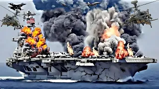 Today, Iran's Ka-52 helicopter destroyed a US aircraft carrier carrying 100 fighter jets in the Red