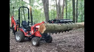 #250 Little Tractor Lifts BIG LOGS, How does It Do that?