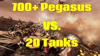 BRETONNIA!!! 720 Pegasus Knights VS 20 Steam Tanks