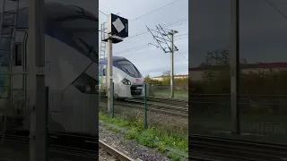 Passage d’un Régiolis livrée Grand-Est près de Mulhouse