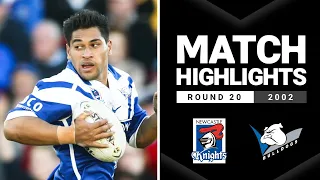 Newcastle Knights v Canterbury-Bankstown Bulldogs Round 20, 2002 | Classic Match Highlights | NRL