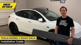 Tesla Model Y Roof Rack Crossbars Installation