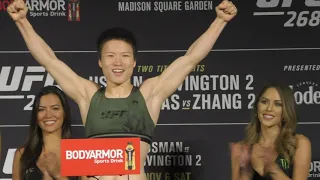 Rose Namajunas vs Zhang Weili UFC 268 Ceremonial Weigh-In