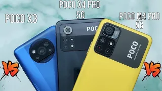 Poco X4 Pro 5G vs Poco X3 vs Poco M4 Pro 5G:  Speed Test | Camera Comparison