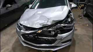 How to take apart a WRECK 2018 Chevy Cruze front end hit