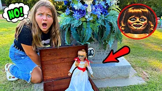 Annabelle ESCAPES and FOLLOWS ME TO THE GRAVEYARD! ANNABELLE CREEPY DOLL Is BAck!