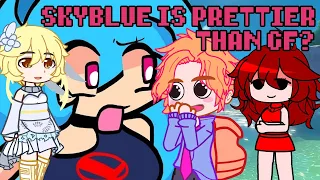 SKYBLUE is prettier than GF? | Friday Night Funkin' reacts! | Genshin tales | xKochanx | FNF REACTS