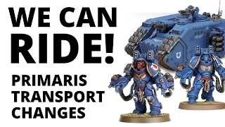 Aggressors can Ride in Land Raiders Now? Space Marine Transport Changes Have Fun Implications...