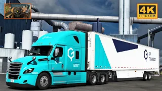 Freightliner Cascadia w/ DD16 | Norfolk - Colby | ATS Gameplay 4K + wheel cam