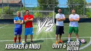 YOUTUBERS FOOTBALL CHALLENGE!! OVVY & TUDOR BUTAN VS XBRAKER & ANDU!!