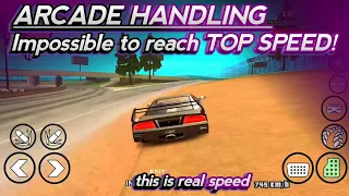 Impossible to reach TOP SPEED! The Arcade Handling - Fun Driving In GTA SA