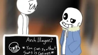 Undertale reacts to 'Arch-Illager Rap'||5/??||Watch to the end||Credits are in Depression||