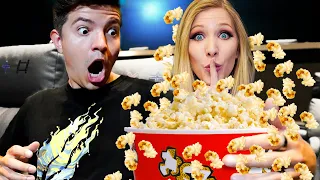 EXTREME Movie Theater Hide and Seek vs My Wife! - Challenge