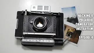 How to modify a polaroid land camera to use instax wide film - Episode 4 - new lens standard