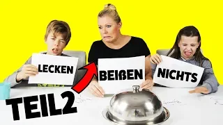 Ablecken 👅 Abbeißen 👄 oder NICHTS 😴 TEIL 2 mit MAMA - Lulu & Leon