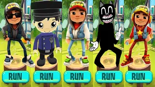 Tag with SWAT Team Ryan vs Cartoon Cat Runner vs Jake All Outfits Subway Surfers - Gameplay