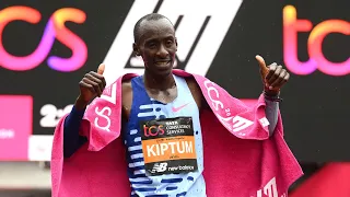 Kelvin Kiptum claims victory in the London Marathon