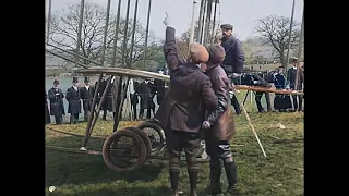 1910 London to Manchester air race  First night flight ever.The best colorized version.