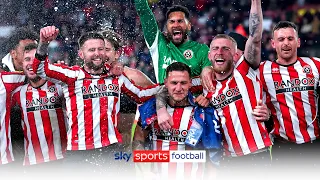 Sheffield United celebrate PROMOTION to the Premier League ✅