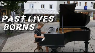 Playing Sad Piano Song in Public - PAST LIVES by BØRNS - Piano Cover by David Leon