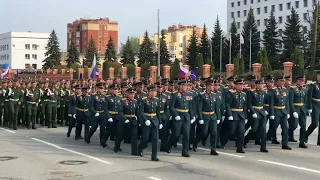 Репетиция парада. Проходят колонны . 26 апреля 2024 г.