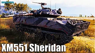 Бой XM551 Sheridan 🌟 ПОЗИЦИЯ для ДАМАГА 🌟 World of Tanks лучший бой лт 10