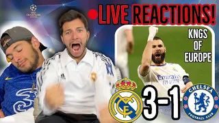 🚨LIVE FAN REACTION: Benzema GOES OFF AGAIN with HATTRICK vs Chelsea (3-1) in Champions League