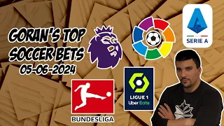 Top Soccer Bets 5/6/24: Goran's Corner Kick | EPL, LaLiga, Bundesliga, Serie A, Ligue 1 Free Picks