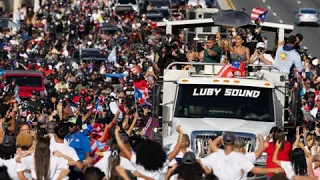 Gritos, música y bocinazos: así se vivió la gran caravana para Maripily Rivera