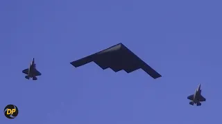 Top 10 Stadium Flyovers, Black Hawks, F-22, B2 Stealth bomber