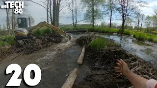 Finally We Managed To Reach This Beaver Dam - Beaver Dam Removal With Excavator No.20