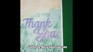 Using Dandelion wishes embossing folder to make thank you cards