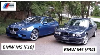 Garagem do Bellote TV: BMW M5 (E34) vs BMW M5 (F10)