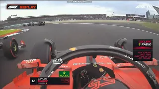 "Nice Carlos, Nice, good overtake in the last corner..." Leclerc angry with Carlos