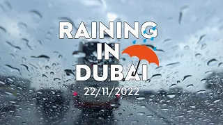 [4K] What Happens When it Rains in Dubai? | Driving While Raining in Dubai 22/11/2022