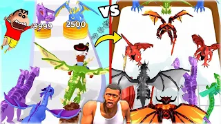 NOOB vs PRO vs HACKER in CATCH MONSTER RUN | DINOSAUR HUNT GAME with SHINCHAN and CHOP | AMAAN-T