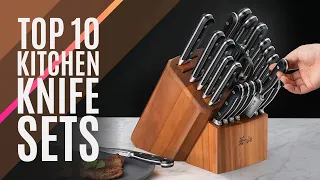Top 10: Best Kitchen Knife Sets of 2023 / Knife Block Set with Kitchen Sharpener, Chef Knife Set