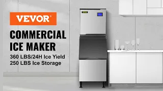 VEVOR 110V Commercial Ice Maker 360LB/24H, 150 lb Ice in 24 hrs Restaurants, Bars, Homes