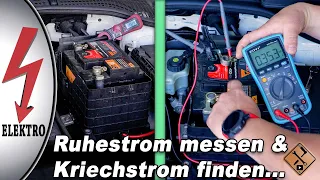 Autobatterie plötzlich leer? Autobatterie Kriechstrom messen mit Multimeter und Zangenamperemeter ✔