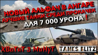 🔴Tanks Blitz НОВЫЙ АЛЬФАЧ В АНГАРЕ🔥 ЛУЧШИЕ ТАНКИ СРЕДИ ПРОКАЧЕК ДЛЯ 7 000 УРОНА❗️