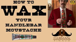 How to Wax Your Handelbar Moustache - Clubman Pinaud - 4K