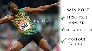 Usain Bolt Workout Routine & Technique Analysis - Slow Motion HD