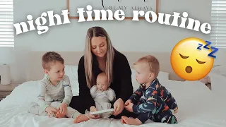 SOLO MOM NIGHT TIME ROUTINE WITH A NEWBORN + 2 TODDLERS 2022