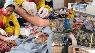 A nomadic girl cured an old village man NOMADIC LIFE ESTYLE OF IRAN 2023