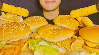 BURGER MUKBANG ASMR | 롯데리아🍔 | 불고기버거 | 치즈버거 | 핫크리스피버거 | 새우버거 | 티렉스버거 | EATING SOUND | MUKGGYU ASMR #6